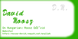 david moosz business card